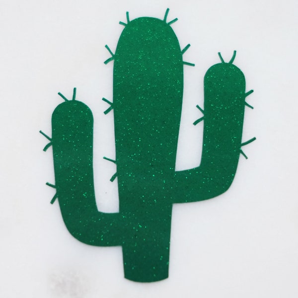 Sticker cactus holographique/couleur pailletée