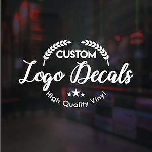 Calcomanía con logotipo personalizado / Calcomanía de vinilo con logotipo comercial cortada / Calcomanías de vinilo personalizadas para letreros de automóviles, ventanas y exteriores