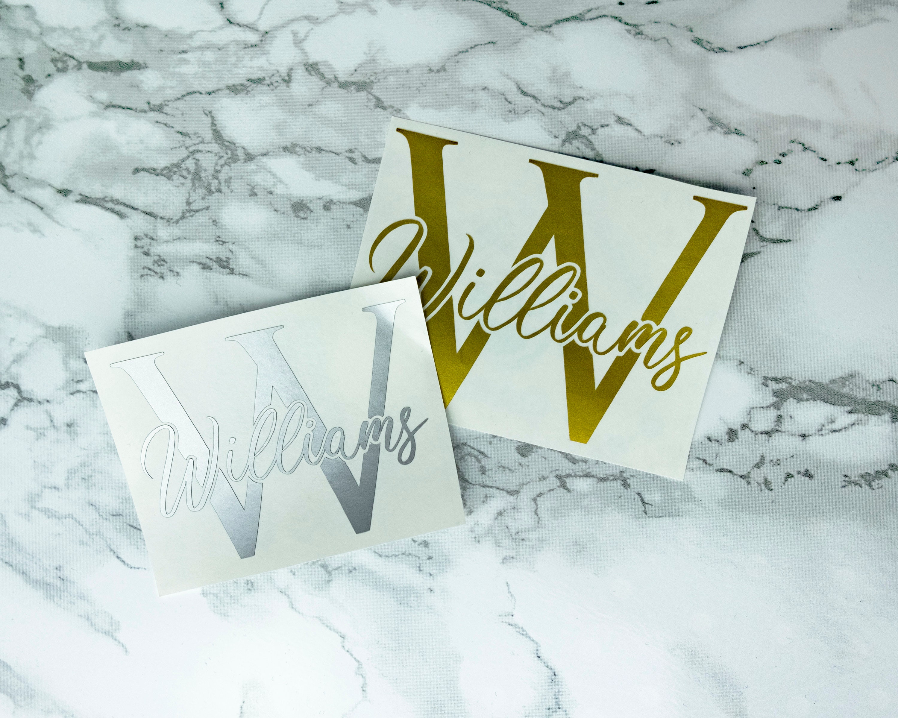 Custom Monogram Vinyl Decal Initial Vinyl Sticker. - Etsy