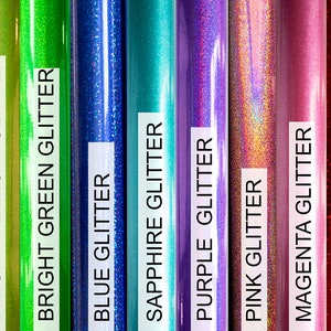Personalized Glitter Vinyl Name Decal: Holographic Stickers image 2