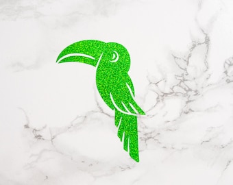 Toucan Bird Vinyl Sticker Decal in Various Glitter Colour