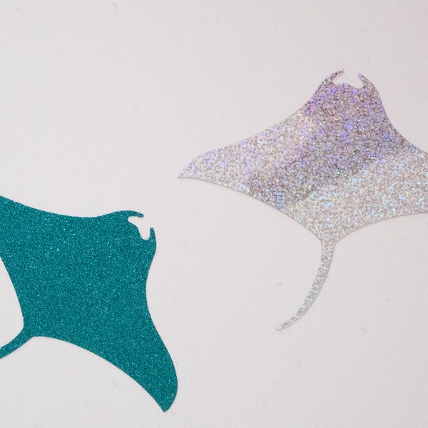 Stingray Vinyl Car Laptop Sticker in Holographic glitter colour Sea Ray sticker