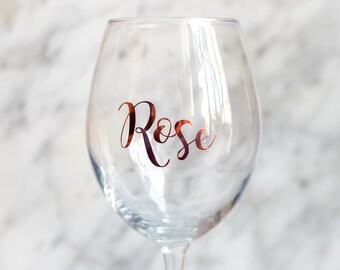 Personalized Rose Gold Vinyl Name Decal Stickers