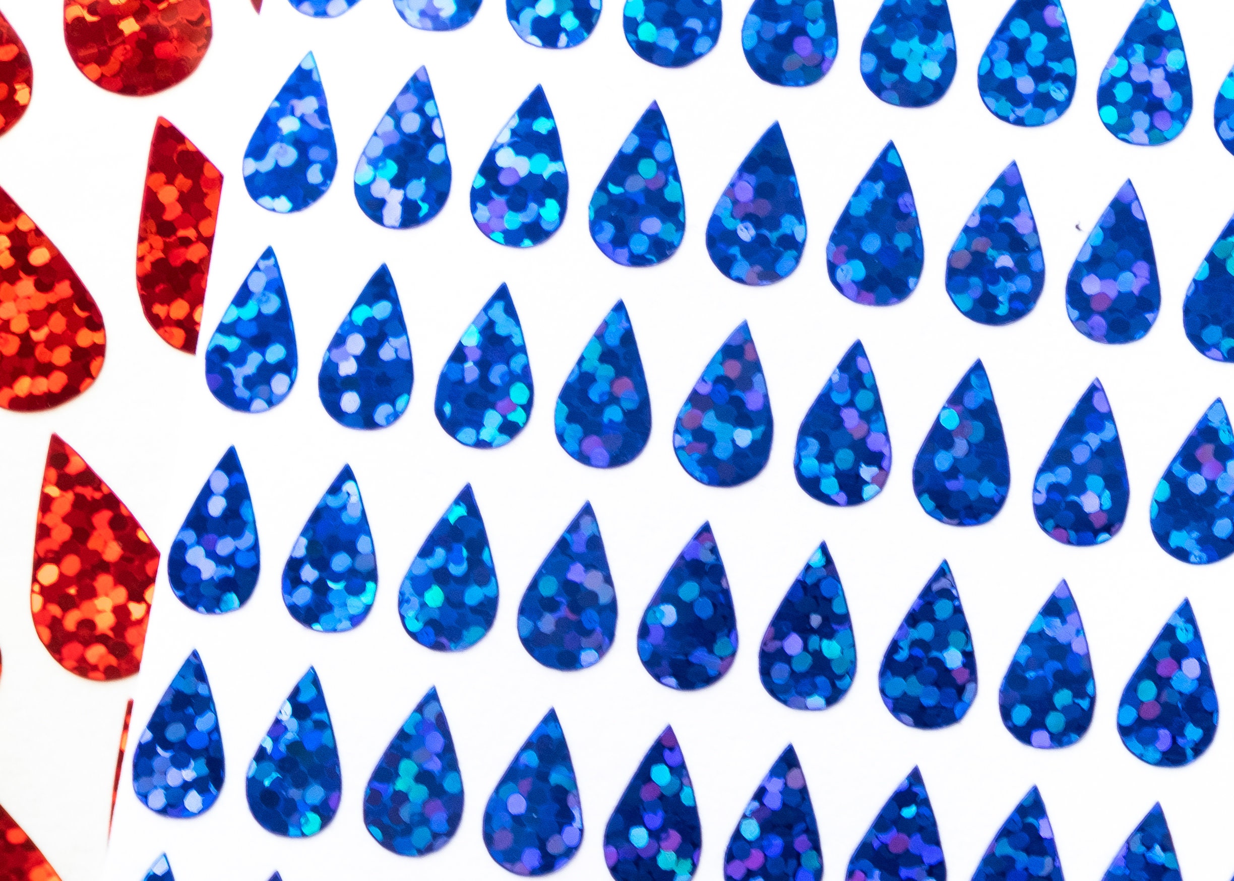 Waterdrops Sticker Design Water Drops Vinyl Sticker Sheet Holographic/glitter Drop Bullet Journal ...