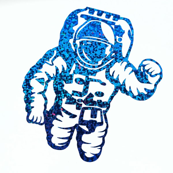 Astronaut Holographic/Glitter Vinyl Decal - Cosmonaut Laptop Decal - Astronaut Sticker - Astronaut Vinyl Decal