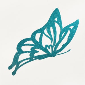 Butterfly sticker decal in glitter vinyl / Glitter Butterfly Decal