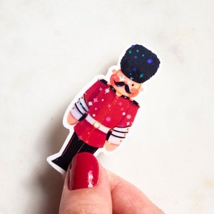Gestanste sticker koninklijke wacht | Leuke Britse glittersticker