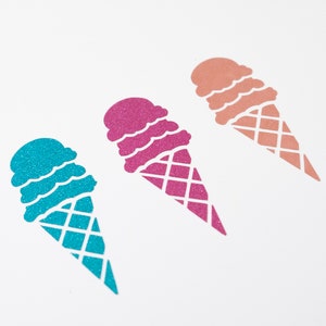 Ice cream sticker decal in in glitter/holographic vinyl