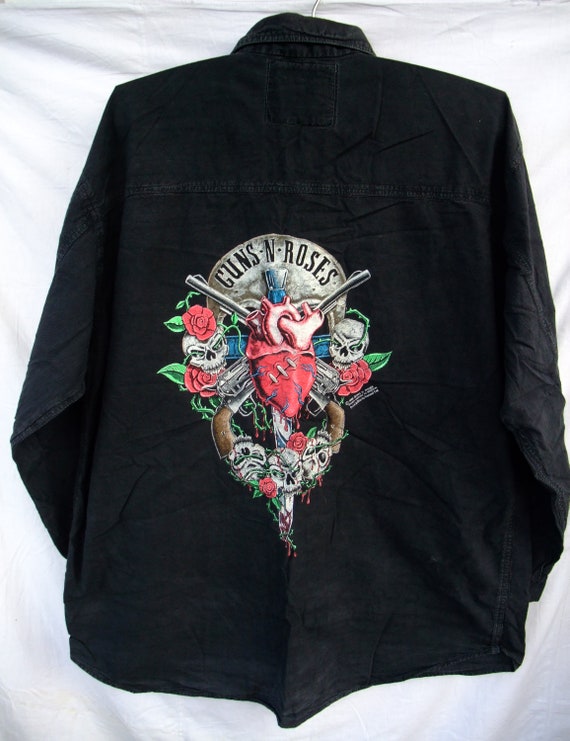 t-shirt Guns N Roses "Heart" 1990 Trontex shirt l… - image 3