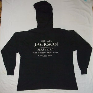 free shipping Vintage 1994 Michael Jackson Tour Long Sleeve Hodded T Shirt Vtg 1990s 90s Pop Soul Concert  Hoodie Prince David Bowie Madonna