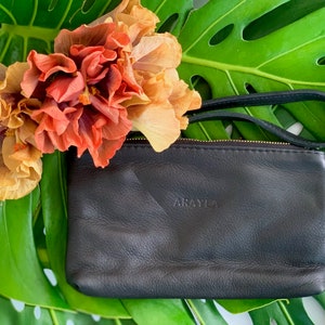 Tienda HAWAII l Bolso de cuero italiano de lujo hecho a mano l Muñequera l Embrague l Cartera l Mini bolso l Monedero l Bolso de maquillaje l Hecho en EE. UU. / L.A.