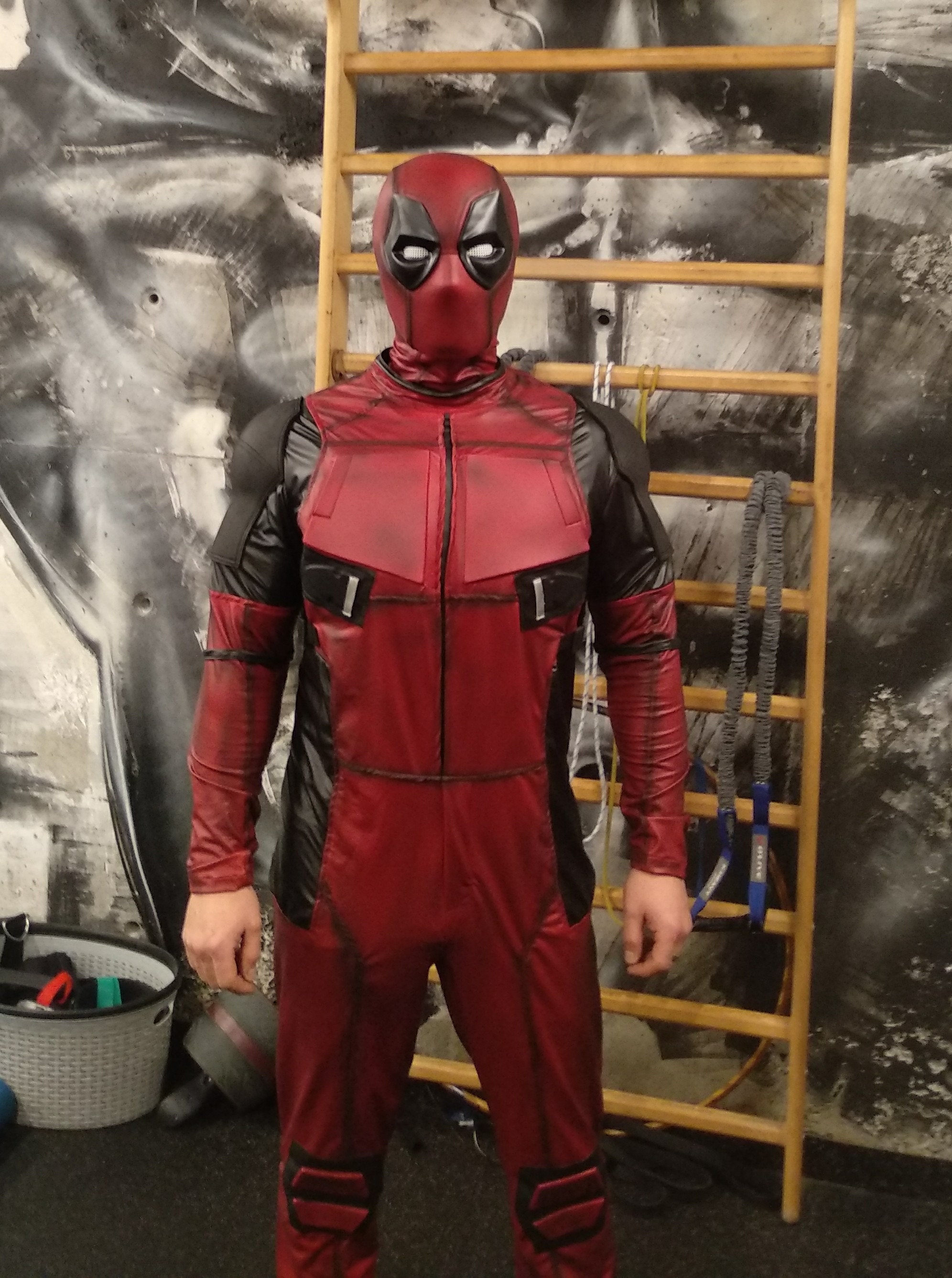 Deadpool Jumpsuit Wade Cosplay Deadpool Costume Comic Outfit The Jumpsuit+Mask 