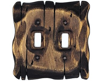 Roasted Walnut - Light switch covers, switch plates, wall plates, plug covers, rustic light switch, dimmer knobs, wood wall plate,