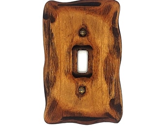 Autumn Pecan - Light switch covers, switch plates, wall plates, plug covers, rustic light switch, dimmer knobs, wood wall plate,