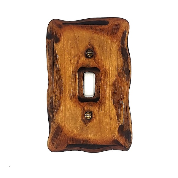 Autumn Pecan - Light switch covers, switch plates, wall plates, plug covers, rustic light switch, dimmer knobs, wood wall plate,