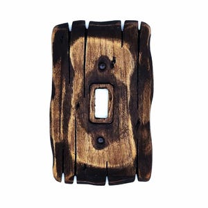 Roasted Walnut - Light switch covers, switch plates, wall plates, plug covers, rustic light switch, dimmer knobs, wood wall plate,
