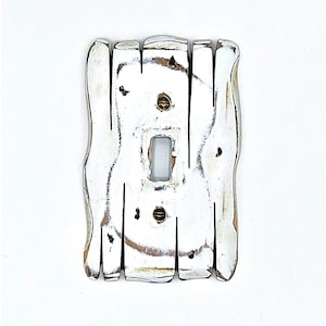 Rustic Winter - Light switch covers, switch plates, wall plates, plug covers, rustic light switch, dimmer knobs, wood wall plate, aged white