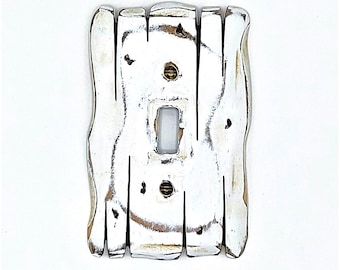 Rustic Winter - Light switch covers, switch plates, wall plates, plug covers, rustic light switch, dimmer knobs, wood wall plate, aged white