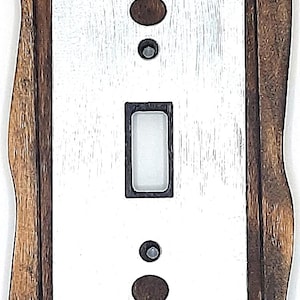 Fallen Timber - Light switch covers, switch plates, wall plates, plug covers, rustic light switch, dimmer knobs, wood wall plate, image 3