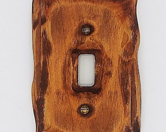 Logged Maple - Light switch covers, switch plates, wall plates, plug covers, rustic light switch, dimmer knobs, wood wall plate,