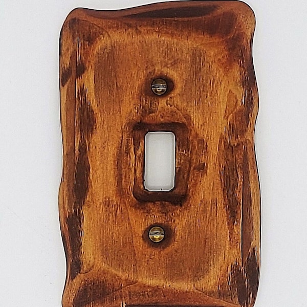 Logged Maple - Light switch covers, switch plates, wall plates, plug covers, rustic light switch, dimmer knobs, wood wall plate,