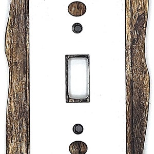 Roasted Walnut Light switch covers, switch plates, wall plates, plug covers, rustic light switch, dimmer knobs, wood wall plate, image 4