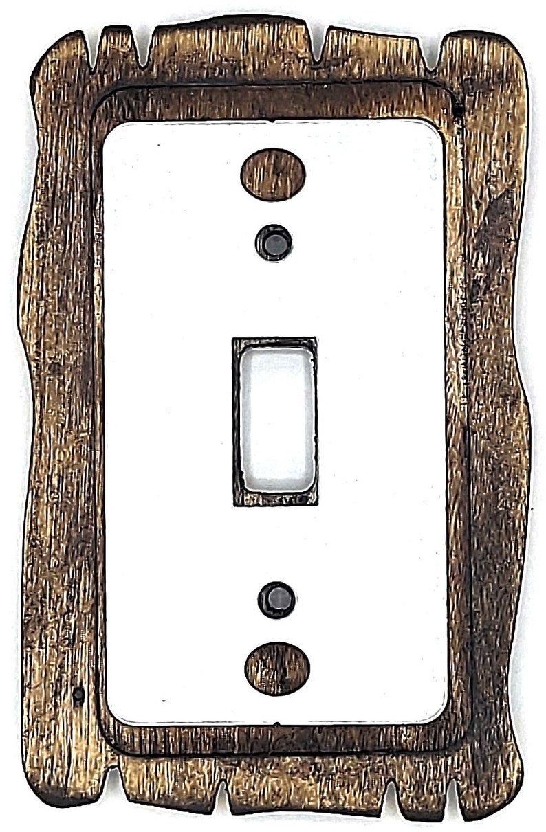 Roasted Walnut Light switch covers, switch plates, wall plates, plug covers, rustic light switch, dimmer knobs, wood wall plate, image 4