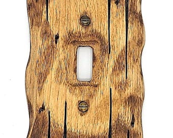 The Natural - Light switch covers, switch plates, wall plates, plug covers, rustic light switch, dimmer knobs, wood wall plate, pine wood