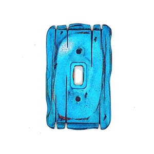 Ocean Breeze - Light switch covers, switch plates, wall plates, plug covers, rustic light switch, dimmer knobs, wood wall plate, light blue