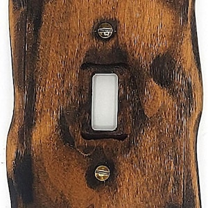 Fallen Timber - Light switch covers, switch plates, wall plates, plug covers, rustic light switch, dimmer knobs, wood wall plate, image 2