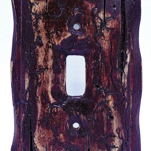 Samurai Blood - Light switch covers, switch plates, wall plates, plug covers, rustic light switch, wood light switch cover, wood wall plate image 2