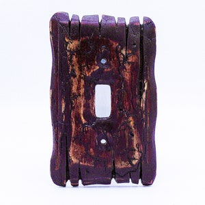 Samurai Blood - Light switch covers, switch plates, wall plates, plug covers, rustic light switch, wood light switch cover, wood wall plate image 1