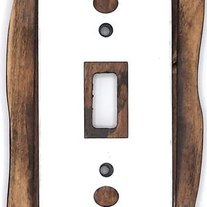 Roasted Walnut - Light switch covers, switch plates, wall plates, plug covers, rustic light switch, dimmer knobs, wood wall plate, image 4