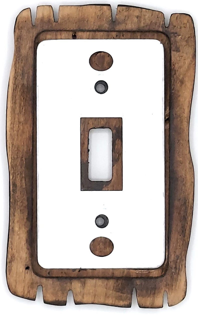 Roasted Walnut - Light switch covers, switch plates, wall plates, plug covers, rustic light switch, dimmer knobs, wood wall plate, image 4