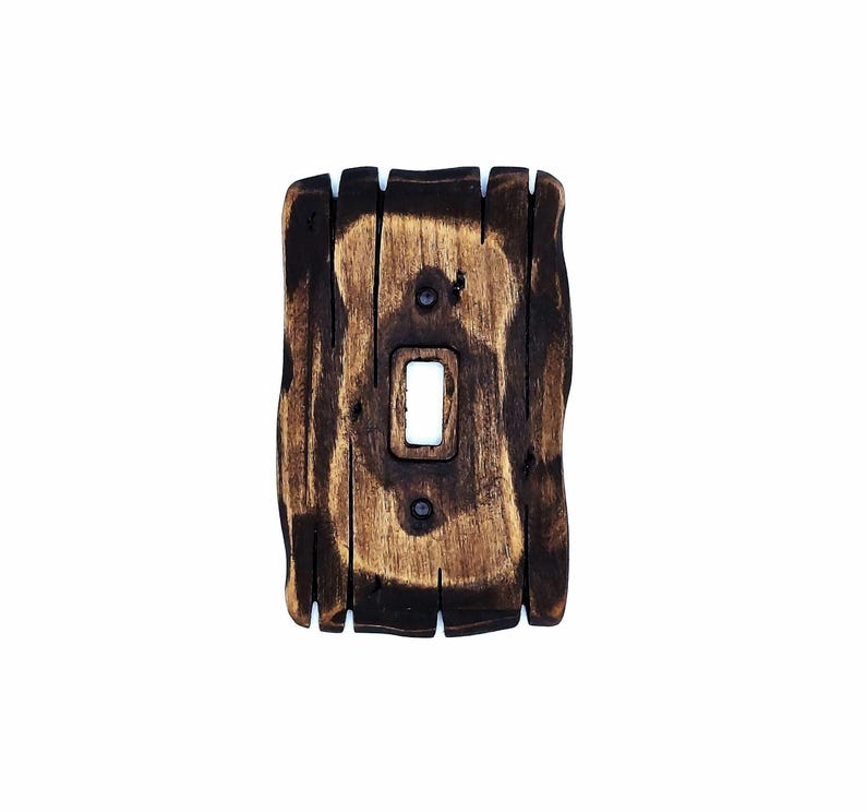 Roasted Walnut - Light switch covers, switch plates, wall plates, plug covers, rustic light switch, dimmer knobs, wood wall plate, image 1