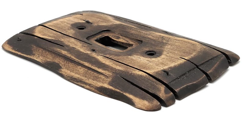 Roasted Walnut - Light switch covers, switch plates, wall plates, plug covers, rustic light switch, dimmer knobs, wood wall plate, image 3