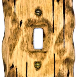 The Natural - Light switch covers, switch plates, wall plates, plug covers, rustic light switch, dimmer knobs, wood wall plate, pine wood image 2
