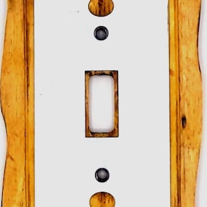 The Natural - Light switch covers, switch plates, wall plates, plug covers, rustic light switch, dimmer knobs, wood wall plate, pine wood image 3