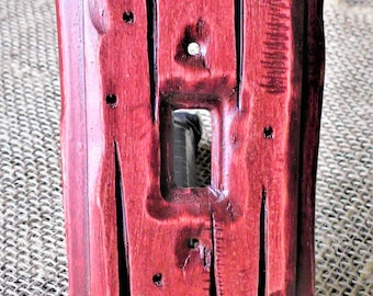 Farm House Red | Light Switch Cover | Rustic Wood Wall Plate | Handcrafted Elegance | Screws Included | Free Shipping
