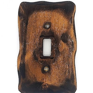 Fallen Timber - Caches d'interrupteur, plaques d'interrupteur, plaques murales, cache-prises, interrupteur rustique, boutons de gradation, plaque murale en bois,