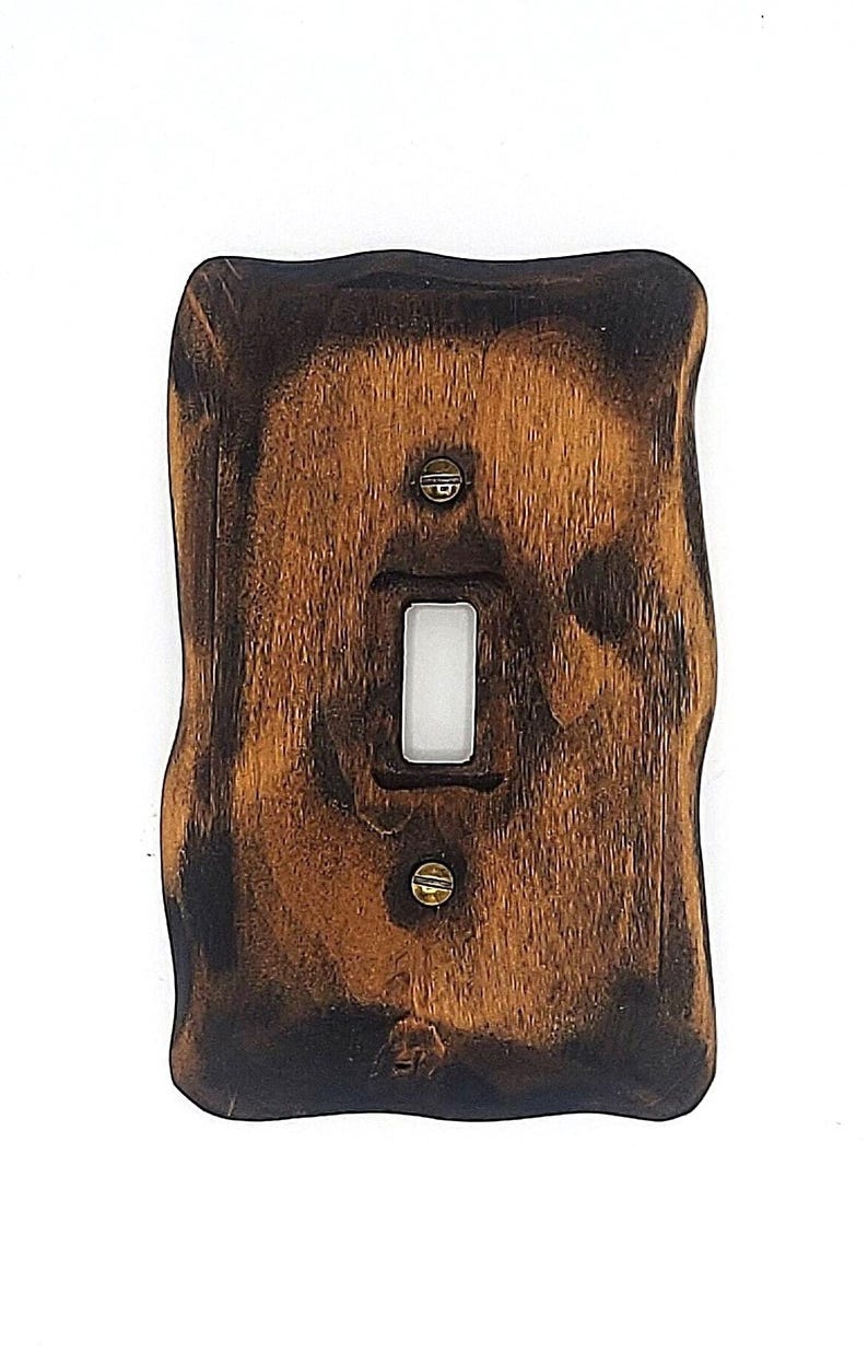 Fallen Timber - Light switch covers, switch plates, wall plates, plug covers, rustic light switch, dimmer knobs, wood wall plate, image 1