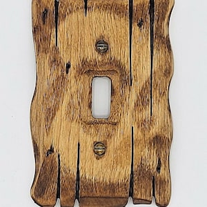 The Natural - Cubiertas para interruptores de luz, placas para interruptores, placas de pared, cubiertas para enchufes, interruptores de luz rústicos, perillas de atenuación, placa de pared de madera, madera de pino