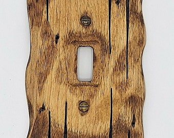 The Natural - Light switch covers, switch plates, wall plates, plug covers, rustic light switch, dimmer knobs, wood wall plate,