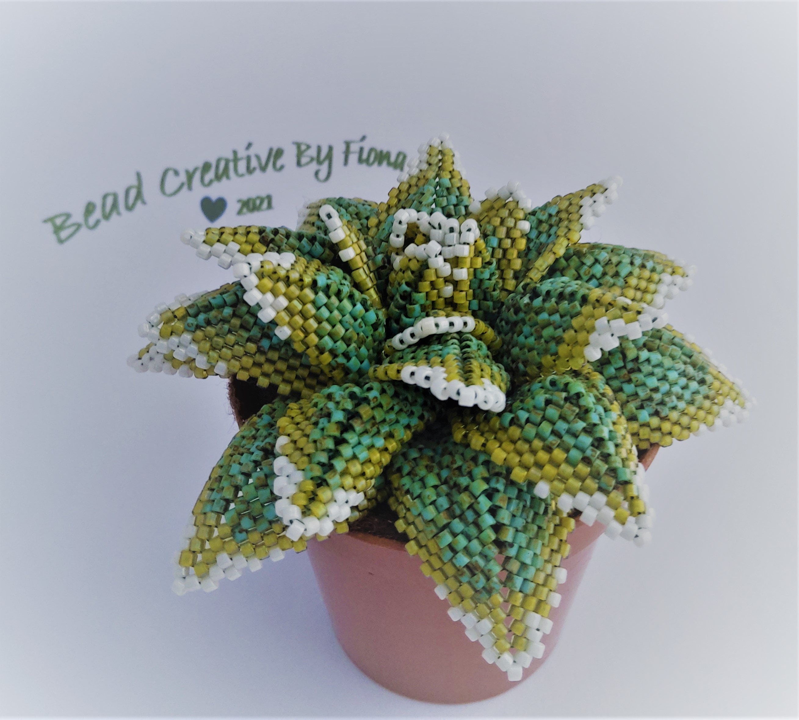 Sewing Succulents a PDF Tutorial to Make Colourful Beaded Etsy