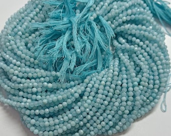 Heishi Rondelle Bead Aquamarine 5x2-3mm - Hole: 0.5mm (1 Strand-32cm - Foto 6
