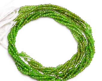 Natuurlijke Chrome Diopside Kralen 2-2.5 mm Edelstenen Micro Faceted Ronde Rondelles Groene Kralen Strand 12.5"