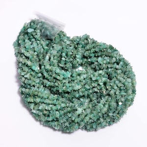 Emerald Chip Beads Strand, Semi Precious, Gemstone Chips, Beads, Jewelry Making Fancy Shape Uncut Beads 5X4 8X6 mm Strand 34&quot;