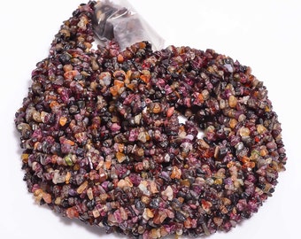 Tourmaline Spinel Chip Beads Strand: Uncut Gemstone Jewelry Making (34")