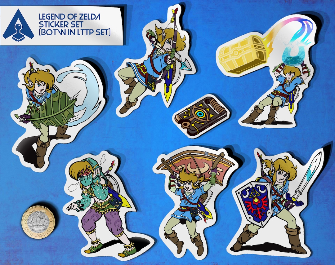 Legend of Zelda Stickers BOTW in LTTP Set Fan Art / Legend of Zelda