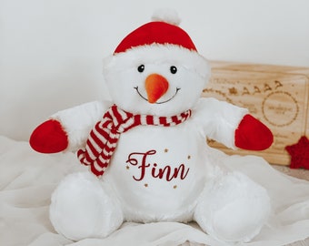 Personalised Snowman Plushie | Snowman Soft Toy | Children Christmas Gifts | Baby's First Christmas | Personalised Snowman | Pyjama case